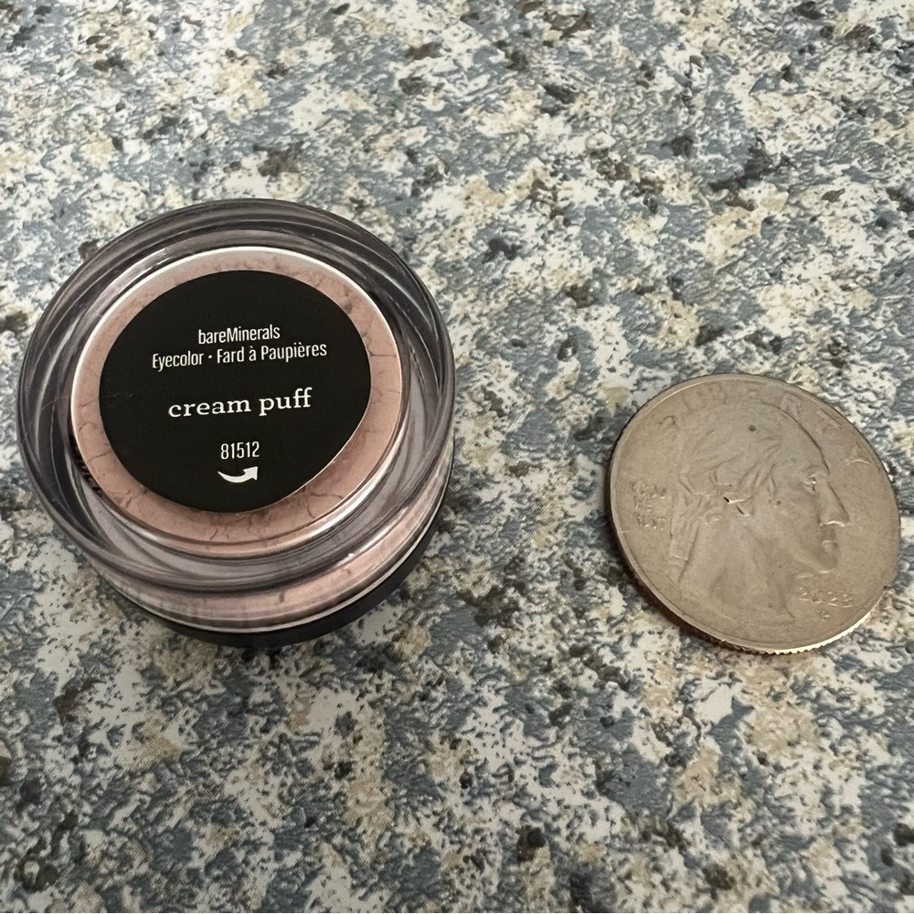 bareMinerals Cream Eye Shadow Cream Puff Mini Loose Powder Sealed .01 oz/.28 g